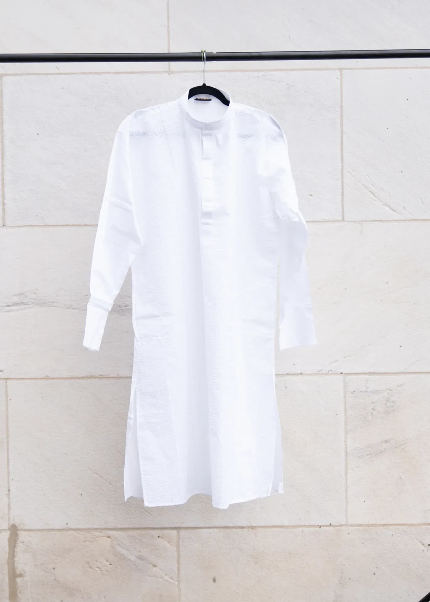 White Kurta Set with Chikankari Embroidery 