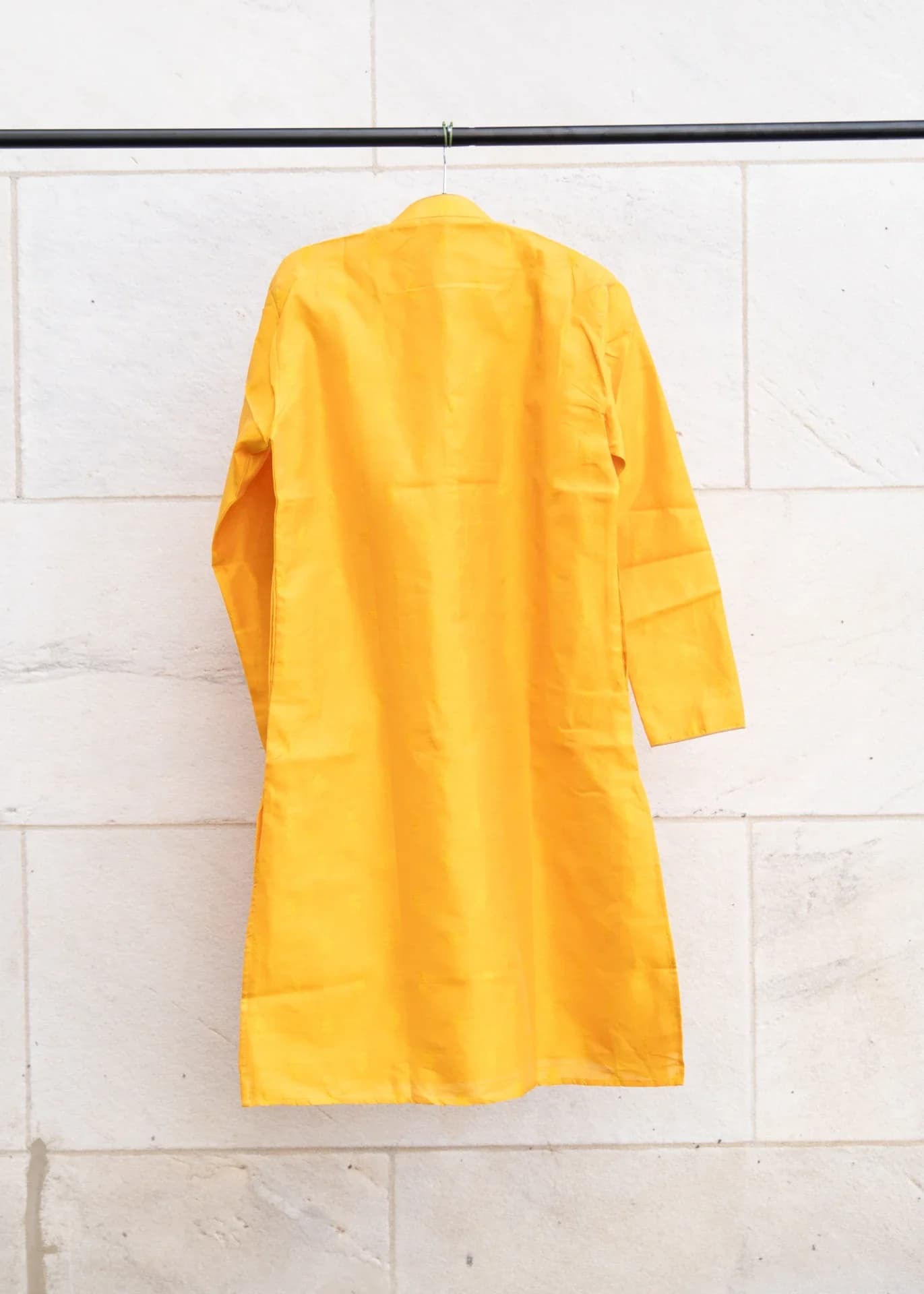 Mustard Yellow Kurta Set with Gold Details