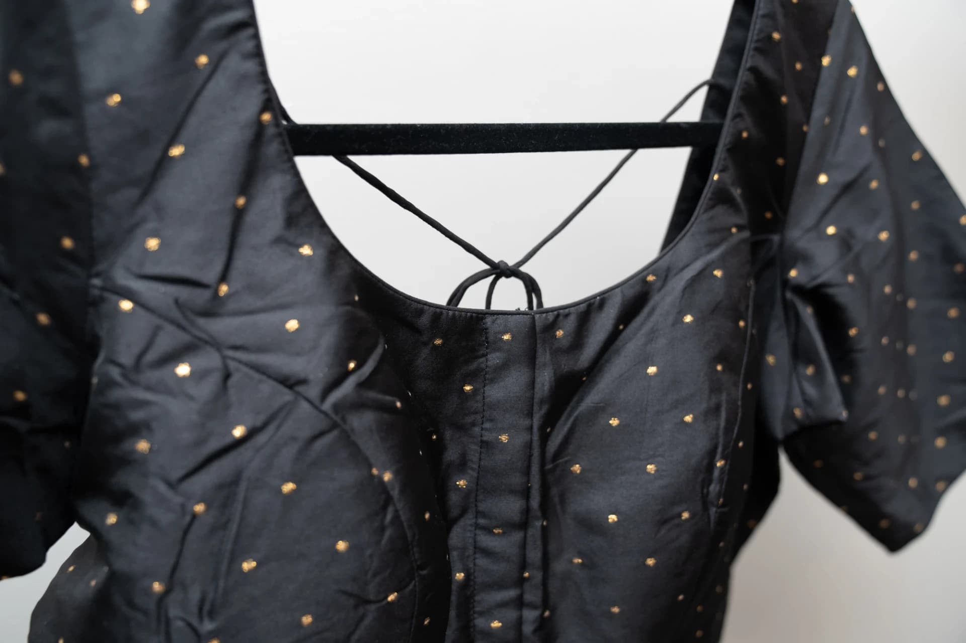 Black Blouse with Gold Details