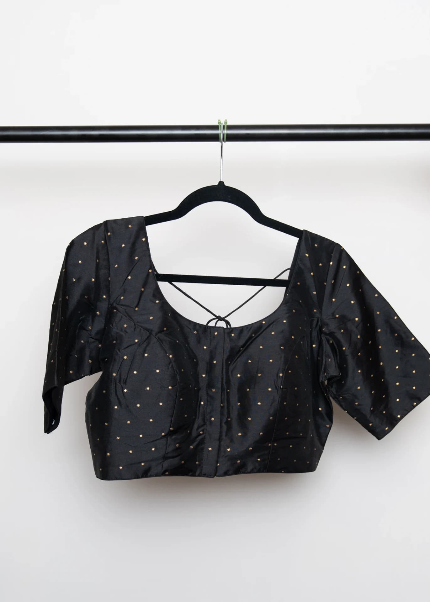 Black Blouse with Gold Details