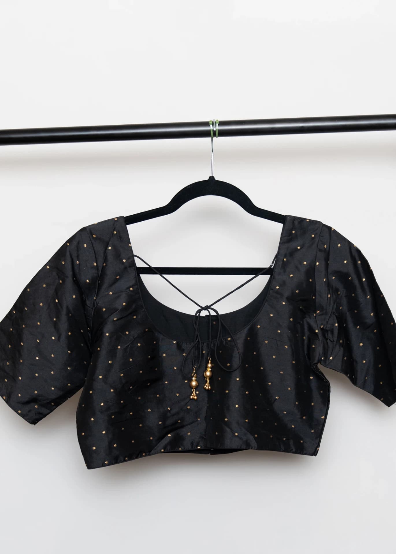 Black Blouse with Gold Details