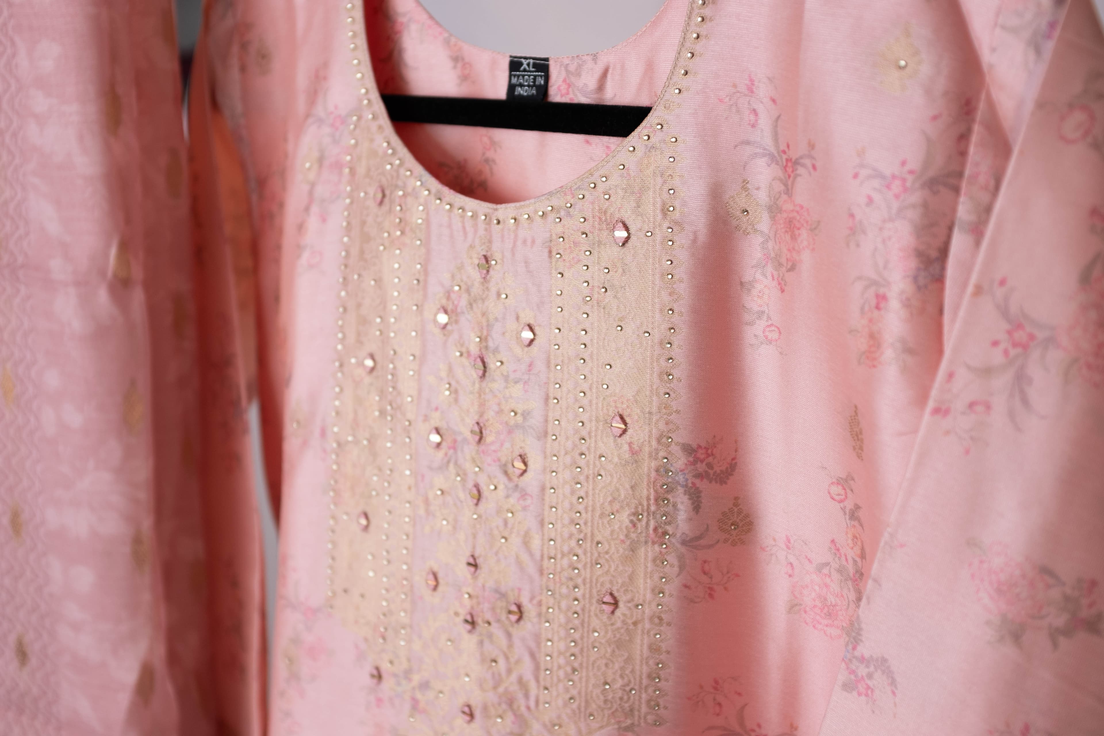 Baby Pink Chanderi Salwar Set