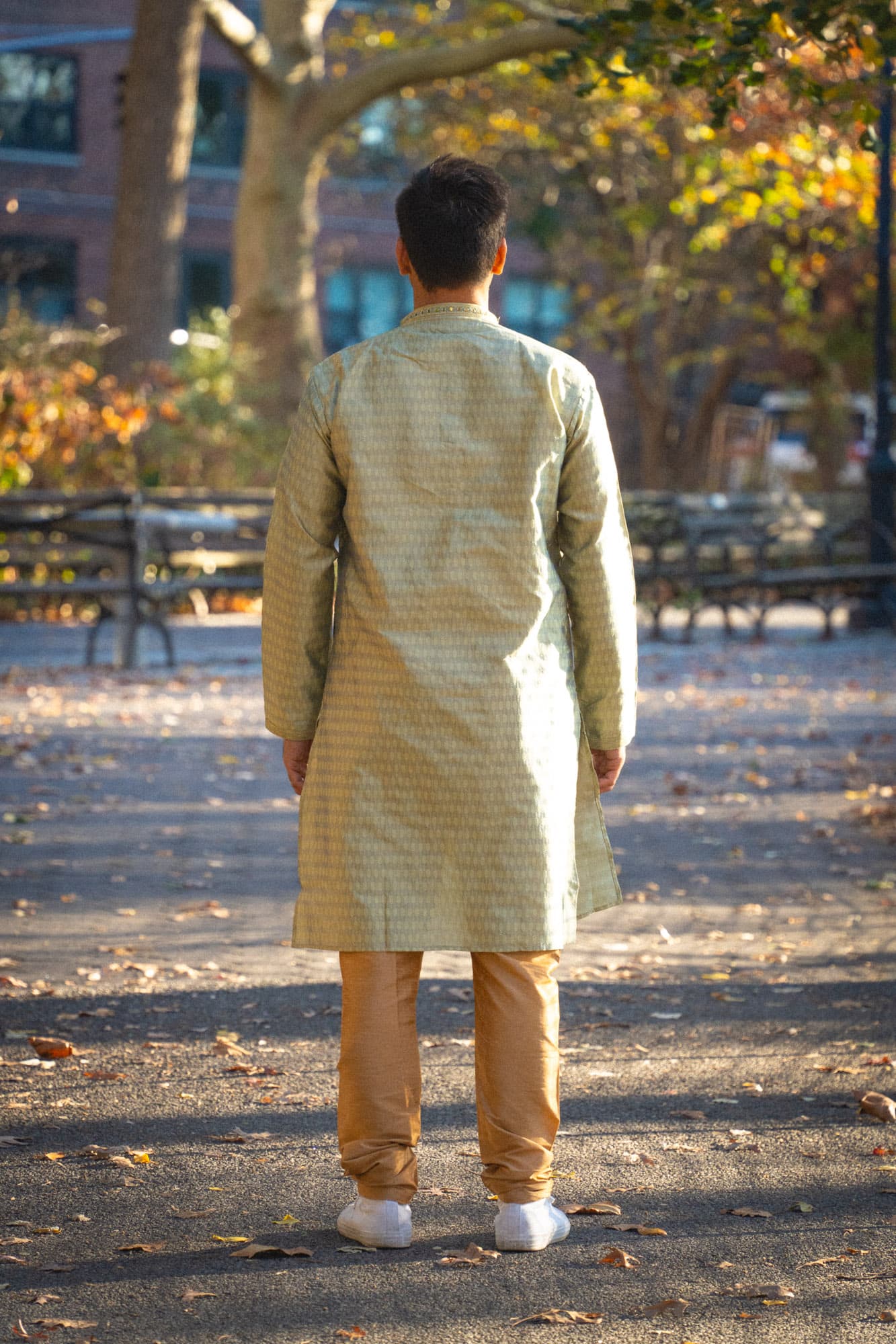 Pistachio Green Kurta with Mirror Work