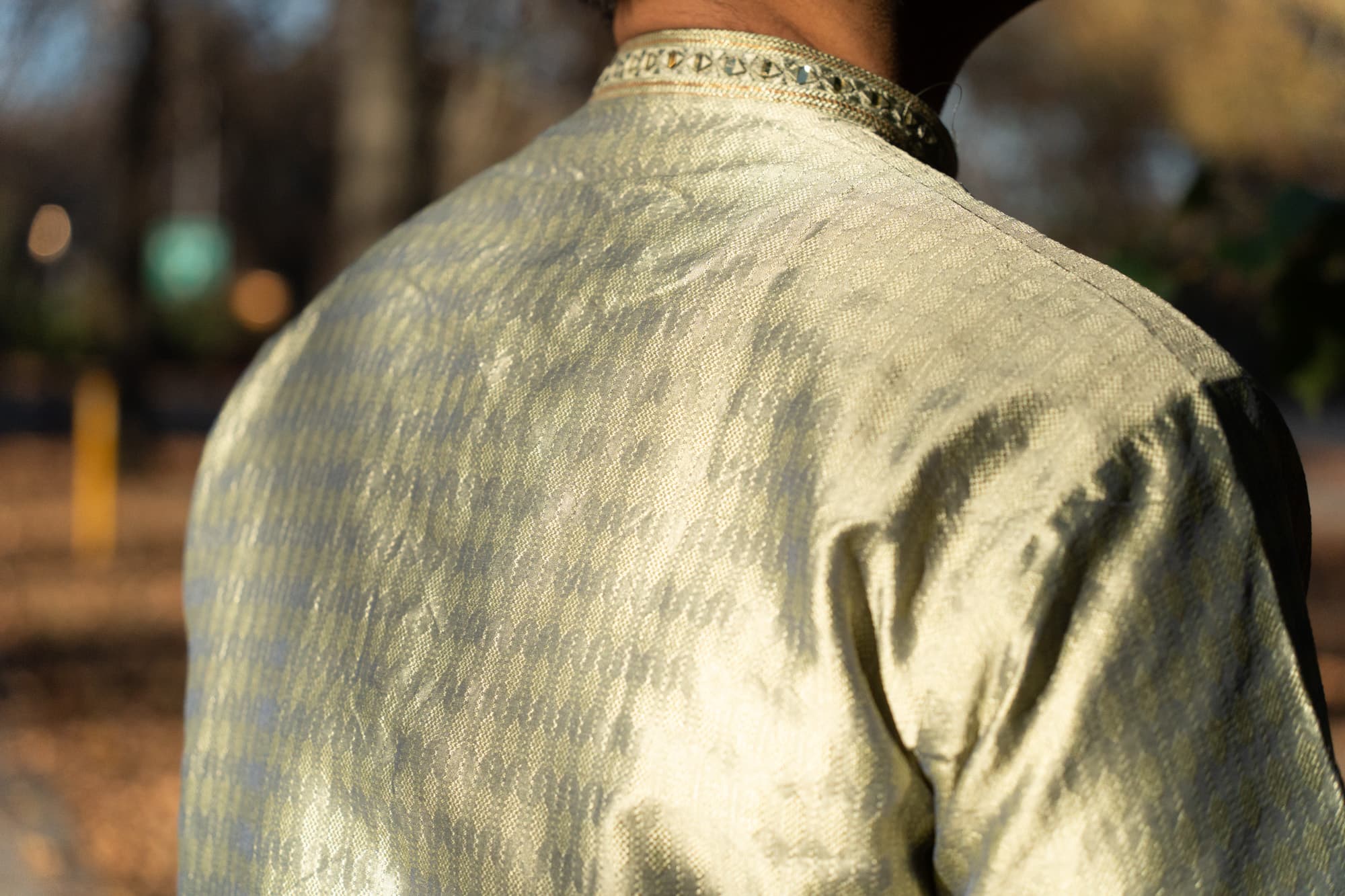 Pistachio Green Kurta with Mirror Work