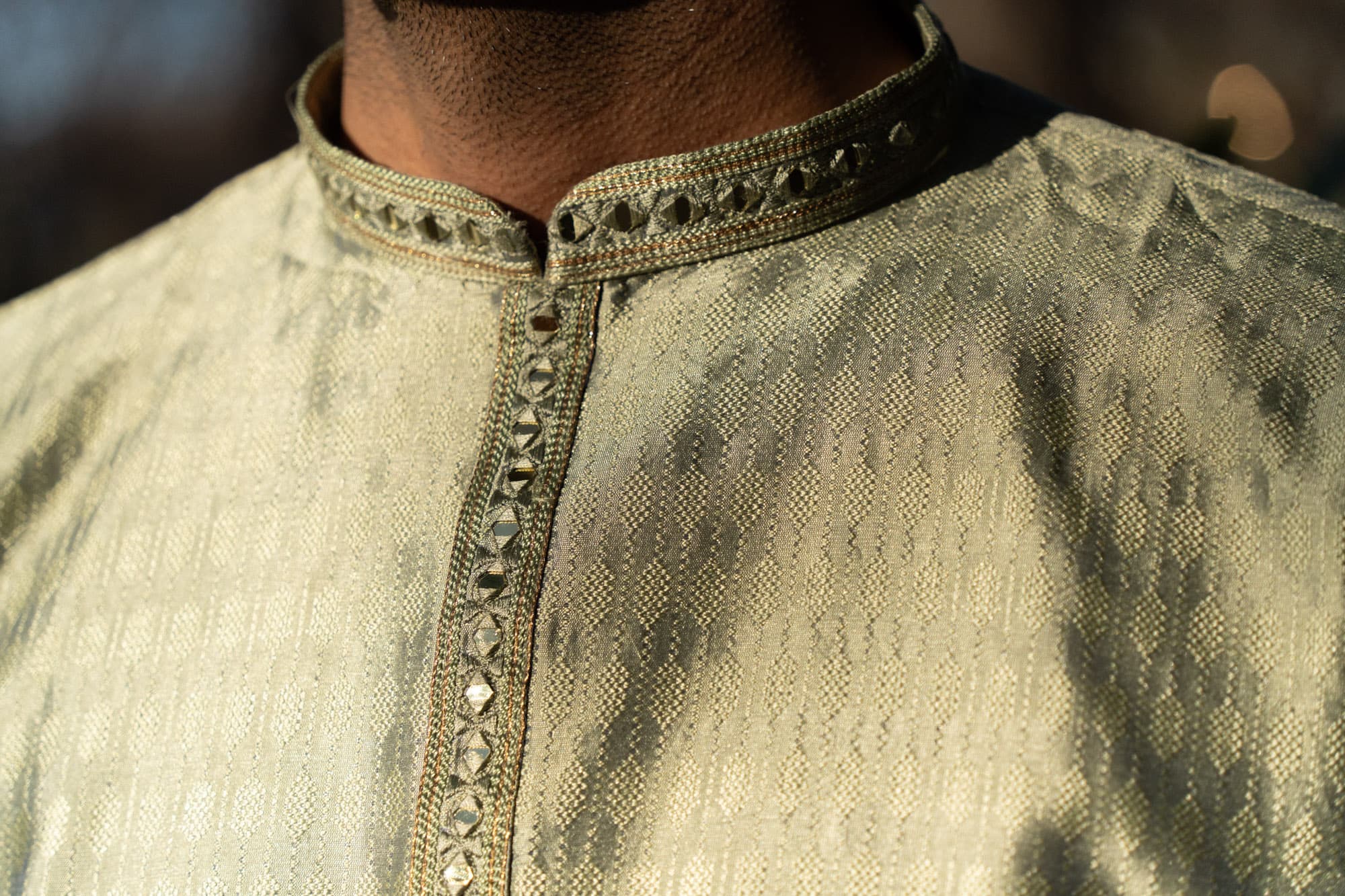 Pistachio Green Kurta with Mirror Work